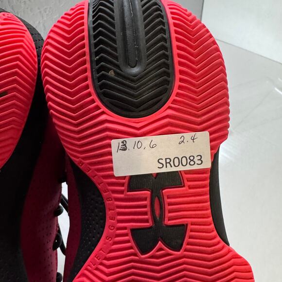 Under Armour UA Curry SC 3Zero 3 GS Red Black Basketball Sneakers Size 5.5Y EUC - Picture 16 of 16